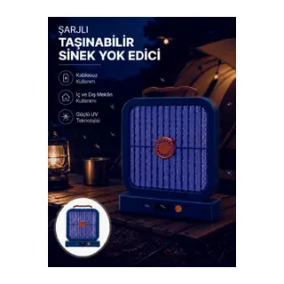 Elektrikli Sinek Öldürücü 365NM UV Işıklı Masaüstü Cihaz Mavi Renk