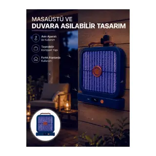Taşınabilir Şarjlı Sivrisinek Öldürücü UV Işıklı Mavi Model