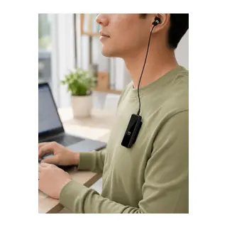 Klipsli Tek Kulaklıklı Kablosuz Bluetooth Kulaklık Dijital Ekranlı Taşınabilir Model