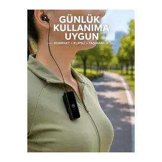 Taşınabilir Bluetooth Kulaklık Dijital Göstergeli Klipsli Tek Kulaklıklı Kompakt Cihaz