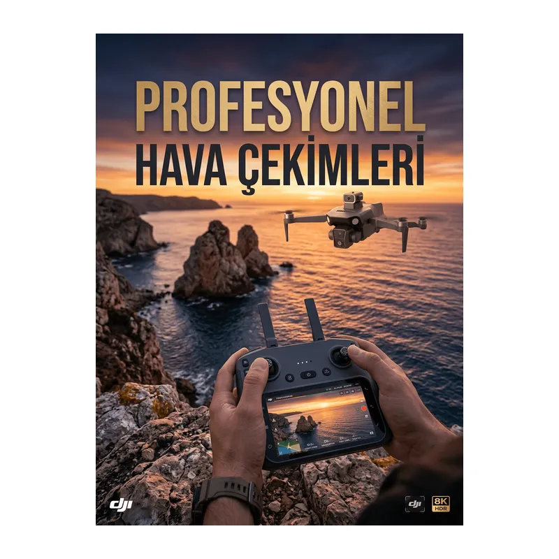 GPS Destekli Çift Kameralı Katlanabilir Drone Havadan Fotoğraf ve Video Çekimi