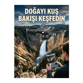 GPS Konumlandırmalı Çift Kameralı Drone Canlı Görüntü Aktarımlı