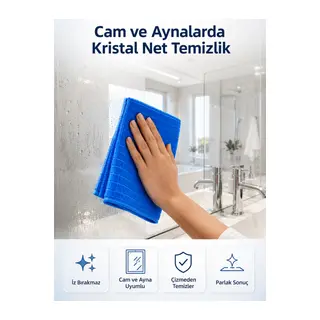 Mikrofiber Temizlik Bezi İz ve Leke Bırakmayan Çok Amaçlı Ev Temizlik Bezi 40x40