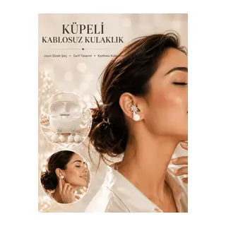Küpeli Kablosuz Bluetooth Kulaklık Uzun Süreli Şarj Özellikli