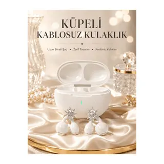 Yeni Nesil Küpeli Kablosuz Kulaklık Güçlü Bataryalı