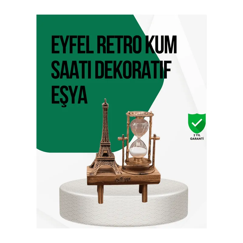 Ahşap Kum Saati – Vintage Tasarımlı Masa Dekoru