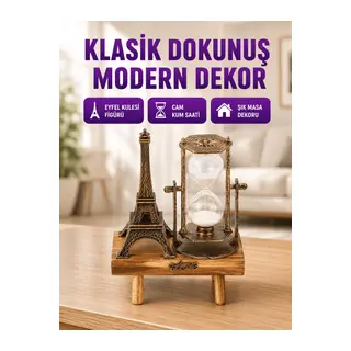 Masa Üstü Ahşap Kum Saati – Dekoratif, Dayanıklı ve Şık