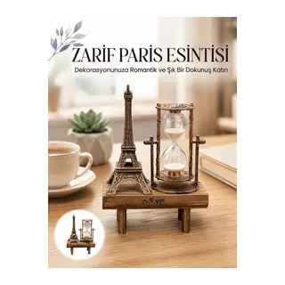 Paris Eyfel Kulesi Hediyelik Eyfel Retro Kum Saati Dekoratif Eşya Yeni Nesil