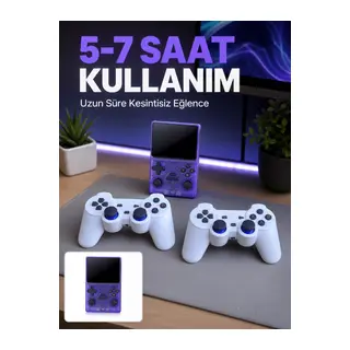 3.5 İnç IPS Ekranlı Çift Kablosuz Kollu Taşınabilir Retro Oyun Konsolu