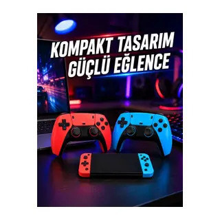 Kablosuz Retro Oyun Konsolu HDMI TV Bağlantılı Çift Gamepad Seti
