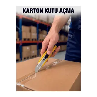 Profesyonel 5’li Metal Falçata Seti Çelik Gövdeli Maket Bıçağı Koli ve Karton Kesici