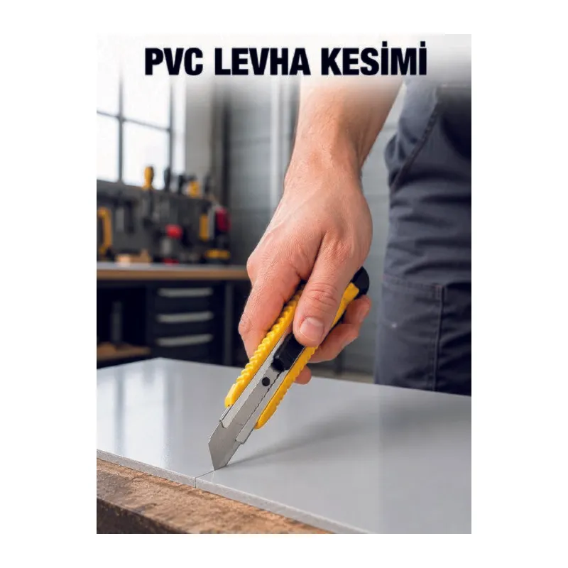 5’li Profesyonel Metal Falçata Seti Ergonomik Saplı Çok Amaçlı Kesici Maket Bıçağı
