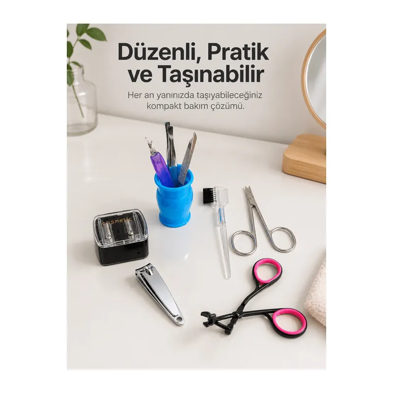 Paslanmaz Çelik Manikür Seti Tırnak Kaş ve Kişisel Bakım Aletleri