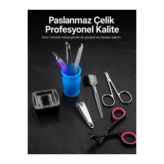 Çok Fonksiyonlu Kişisel Bakım Seti Manikür Pedikür ve Kaş Bakım Aletleri