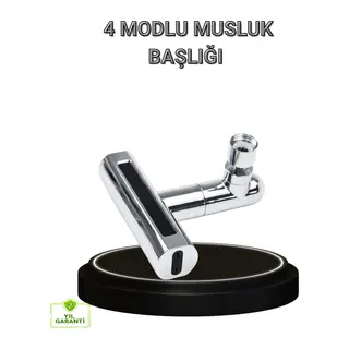 4 Fonksiyonlu Musluk Başlığı 360 Derece Dönebilen ve Su Tasarruflu