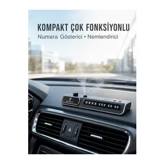 Araç İçi LED Park Telefon Numarası Göstergesi Ön Cam Uyumlu 2 Koku Hediyeli Yeni Nesil