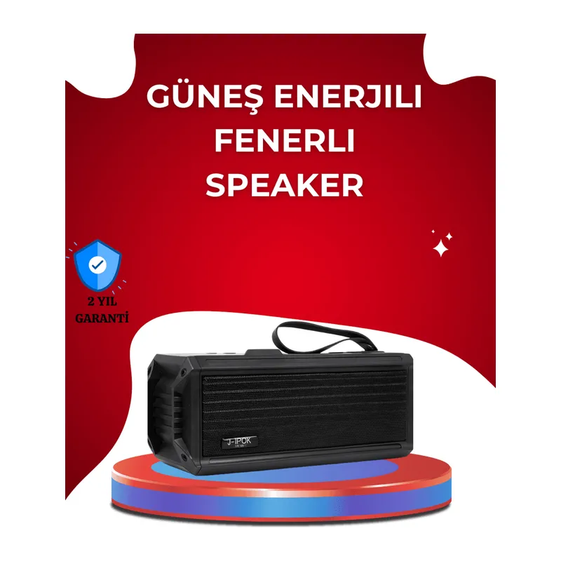 J-IPOX P520 Solar Enerjili Bluetooth Hoparlör FM Radyolu 8W Ses