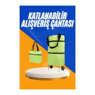 Alışveriş Çantası Katlanabilir Pazar Arabası Tekerlekli Pazar Arabası Katlanabilir