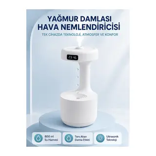 Anti Yerçekimi Su Damlası Hava Nemlendirici 800 ml Ultrasonik Aroma Difüzör