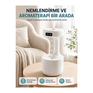 Yağmur Damlası Hava Nemlendirici Ultrasonik Buhar Makinesi 800 ml Aroma Difüzör