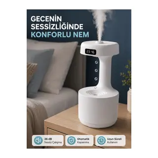 Ultrasonik Hava Nemlendirici 800 ml Aromaterapi Difüzör Ters Su Damlası Efektli