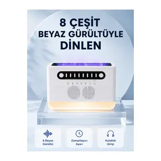 Simüle Alev Efektli Kablosuz Hoparlör Zamanlayıcılı Gece Lambası