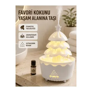250 ML Şans Ağacı Hava Nemlendirici Çok Renkli Işıklı Aroma Cihazı
