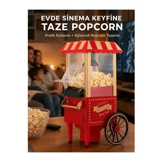 Yağsız Popcorn Makinesi Sıcak Hava ile Hızlı Patlatma