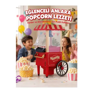 Sıcak Hava Teknolojili Yapışmaz Popcorn Makinesi