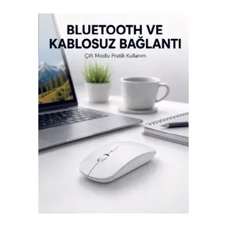Bluetooth Kablosuz Wireless Mouse Şarjlı Sessiz Ergonomik 5000 DPI Fare