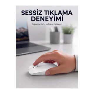 Şarjlı Wireless Mouse Bluetooth Çift Modlu Sessiz Yüksek Hassasiyetli Fare