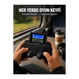 Taşınabilir Dijital Oyun Konsolu 520 Dahili Oyun TV Bağlantı Destekli