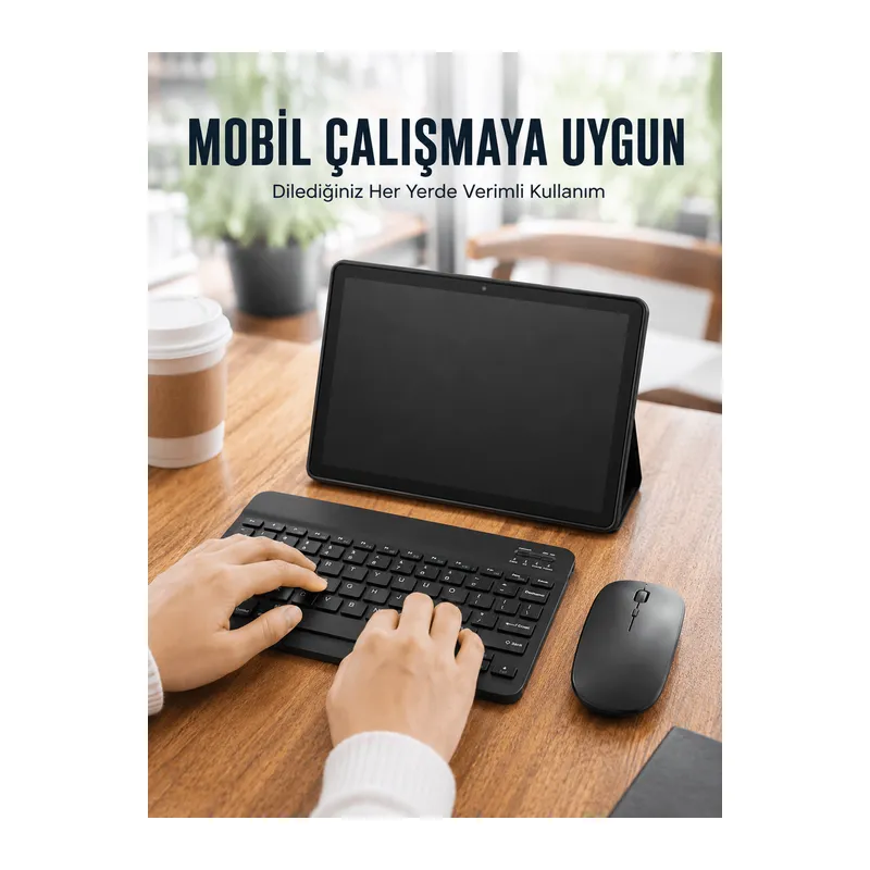 Bluetooth Klavyeli Android Tablet Seti SIM Kart Destekli Kablosuz Mouse ve Mobil Çalışma Deneyimi