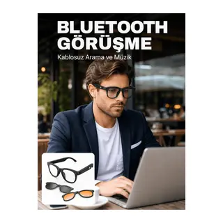 Yapay Zekâ Destekli Akıllı Bluetooth Gözlük Dokunmatik Kontrol Manyetik Lens ve Kablosuz Görüşme Özellikli