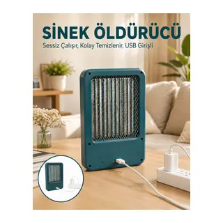USB Girişli Sessiz Çalışan Sinek ve Böcek Öldürücü Cihaz