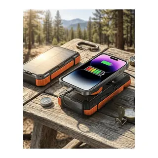 20000 mAh Solar Powerbank Kablosuz Şarj Özellikli Kamp ve Seyahat İçin Taşınabilir Güç Kaynağı