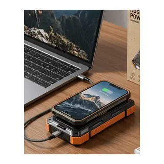 Güneş Enerjili 20000 mAh Powerbank Hızlı Şarj ve Kablosuz Şarj Destekli Dayanıklı Tasarım