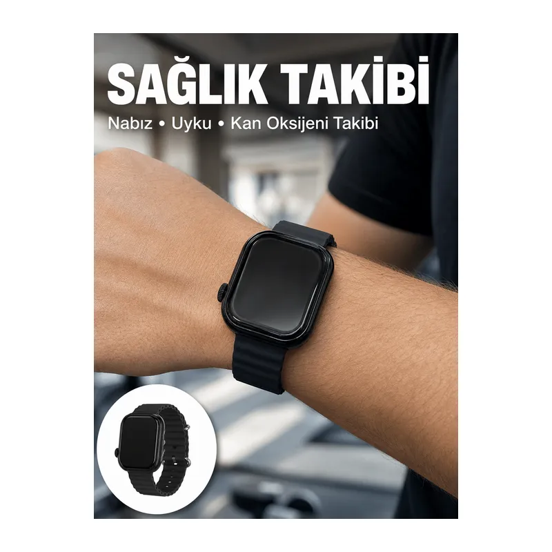 3 Kordonlu Akıllı Saat Bluetooth Arama ve Akıllı Bildirim Destekli