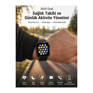 Telefon Görüşmesi Destekli, Nabız Ölçümü ve Uyku Analizi Özelliklerine Sahip Akıllı Saat