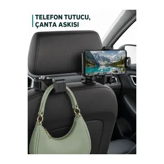 Telefon Tutucu Özellikli Araç İçi Çanta Askısı