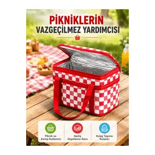 25 Litre Geniş Hacimli Termos Çanta Dayanıklı Fermuarlı Isı Korumalı Taşıma Çantası