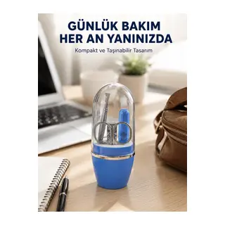 Mavi Kişisel Bakım Seti Cımbız Makas Tırnak Makası ve Törpü