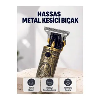 Şarj Edilebilir Saç Sakal Kesme Makinesi 300 Dakika Kullanım 3 Taraklı
