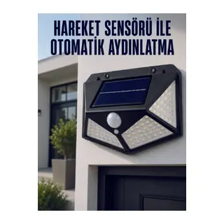 Hareket Sensörlü Güneş Enerjili Duvar Lambası Dış Mekan İçin Güçlü LED Aydınlatma