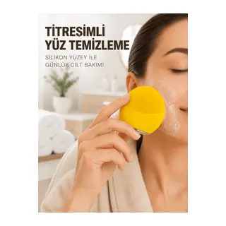 Şarjlı Silikon Yüz Temizleme ve Cilt Bakım Cihazı Titreşimli Masaj Fırçası