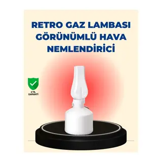 Kablosuz Retro Buhar Makinesi Gaz Lambası Tasarım Ledli Difüzör