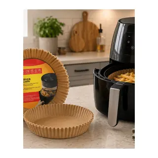 100 Lü Airfryer Kağıdı Yağ Geçirmez Yapışmaz Pişirme Kağıdı