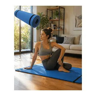 10 mm Yoga Matı Kaymaz Yüzey Çift Taraflı Kullanım Dayanıklı Eva Fitness Minderi