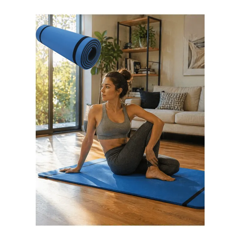 10 mm Yoga Matı Kaymaz Yüzey Çift Taraflı Kullanım Dayanıklı Eva Fitness Minderi