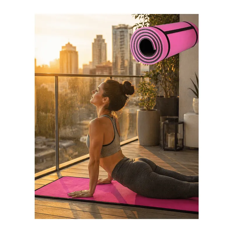 10 mm Egzersiz Matı Pilates Yoga Aerobik İçin Kaymaz Yüzey Kolay Temizlenebilir